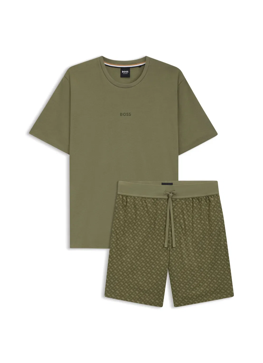 Pijama Em Algodão Com Logo E Monograma