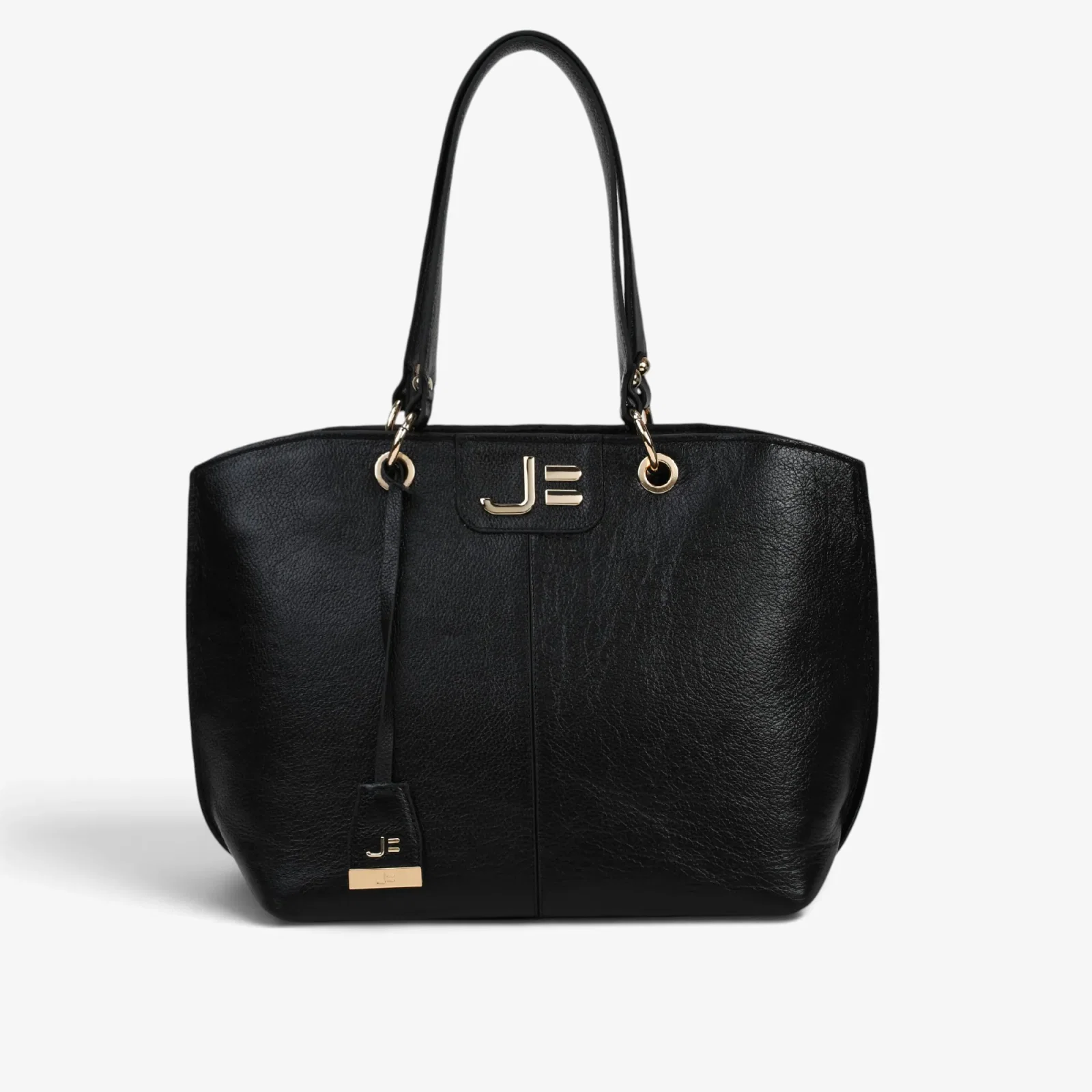 Bolsa Shopping Preto Couro