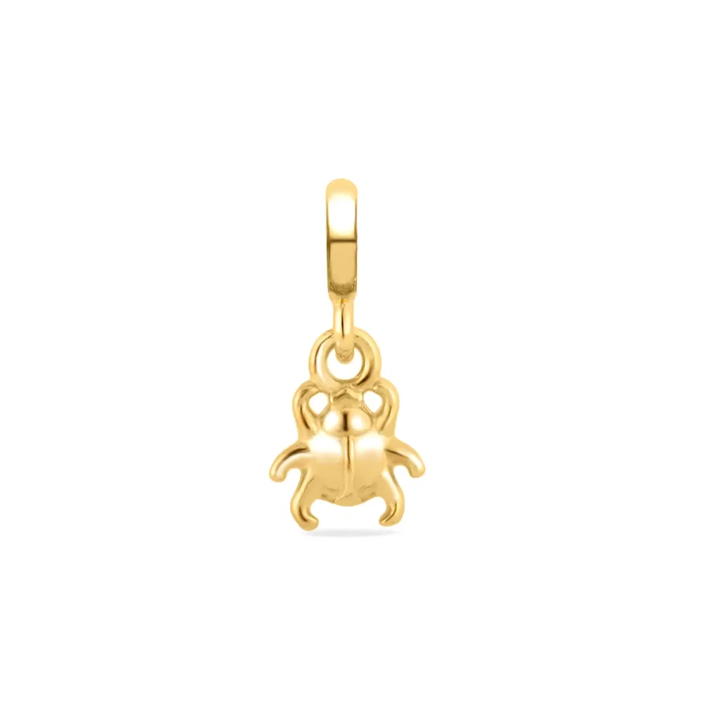 Pingente Life Bugs Besouro em Prata 925 com Banho de Ouro Amarelo 18k — imagem 1