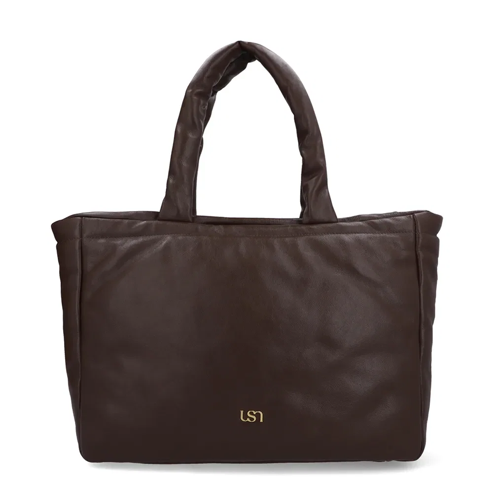 Bolsa Shopper Couro Marrom Pinhão