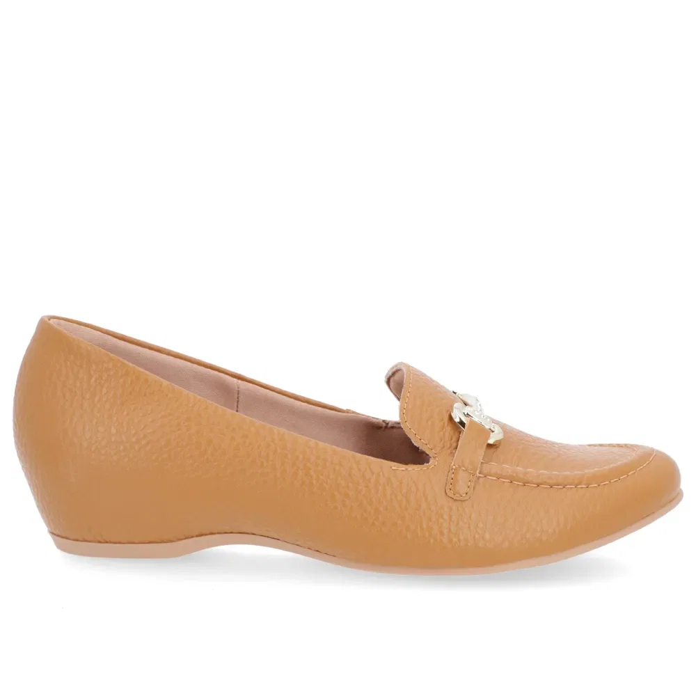 Loafer Marrom Couro Salto Embutido — imagem 1