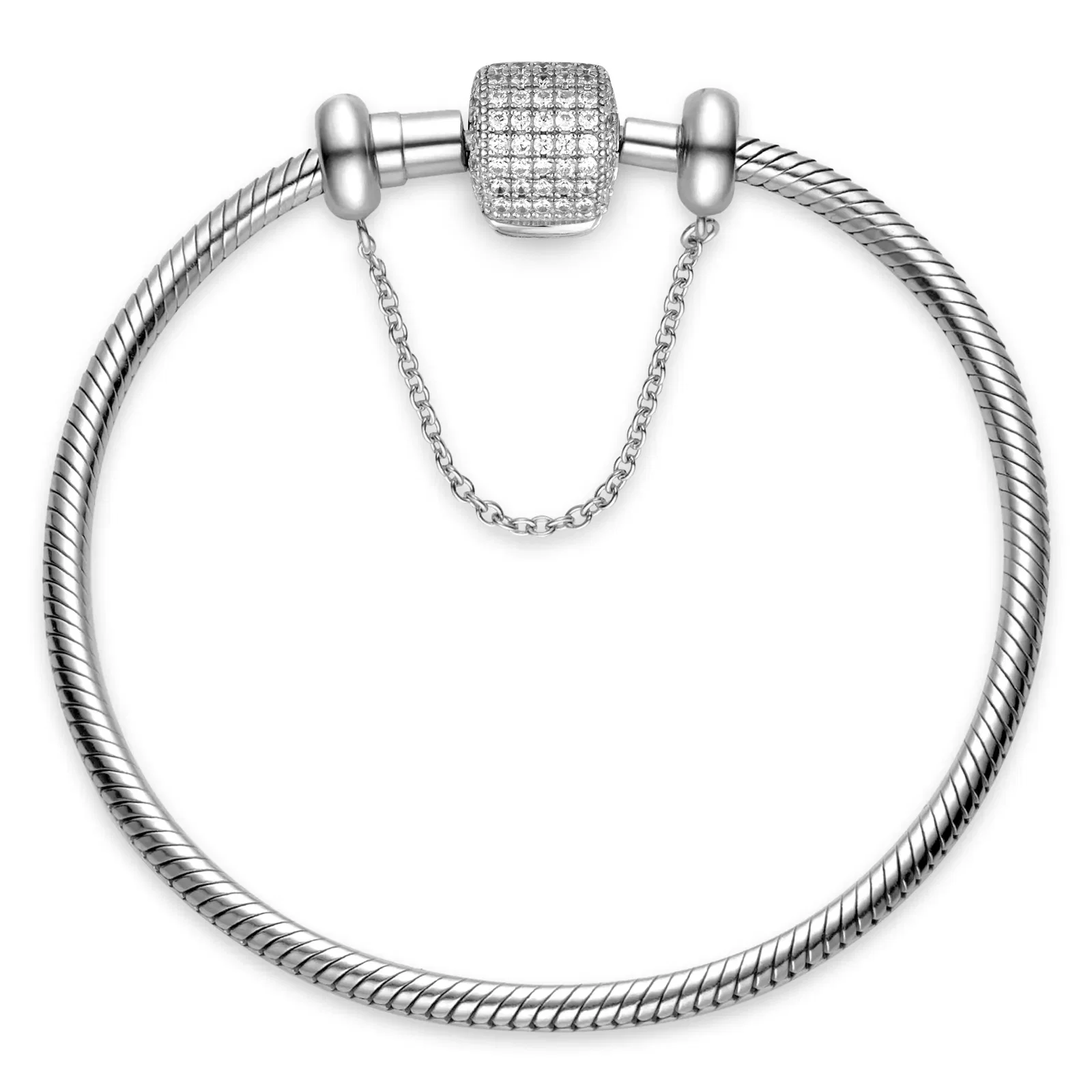 Pulseira Life Sua História em Prata 925 com Pedras Incolores — imagem 1