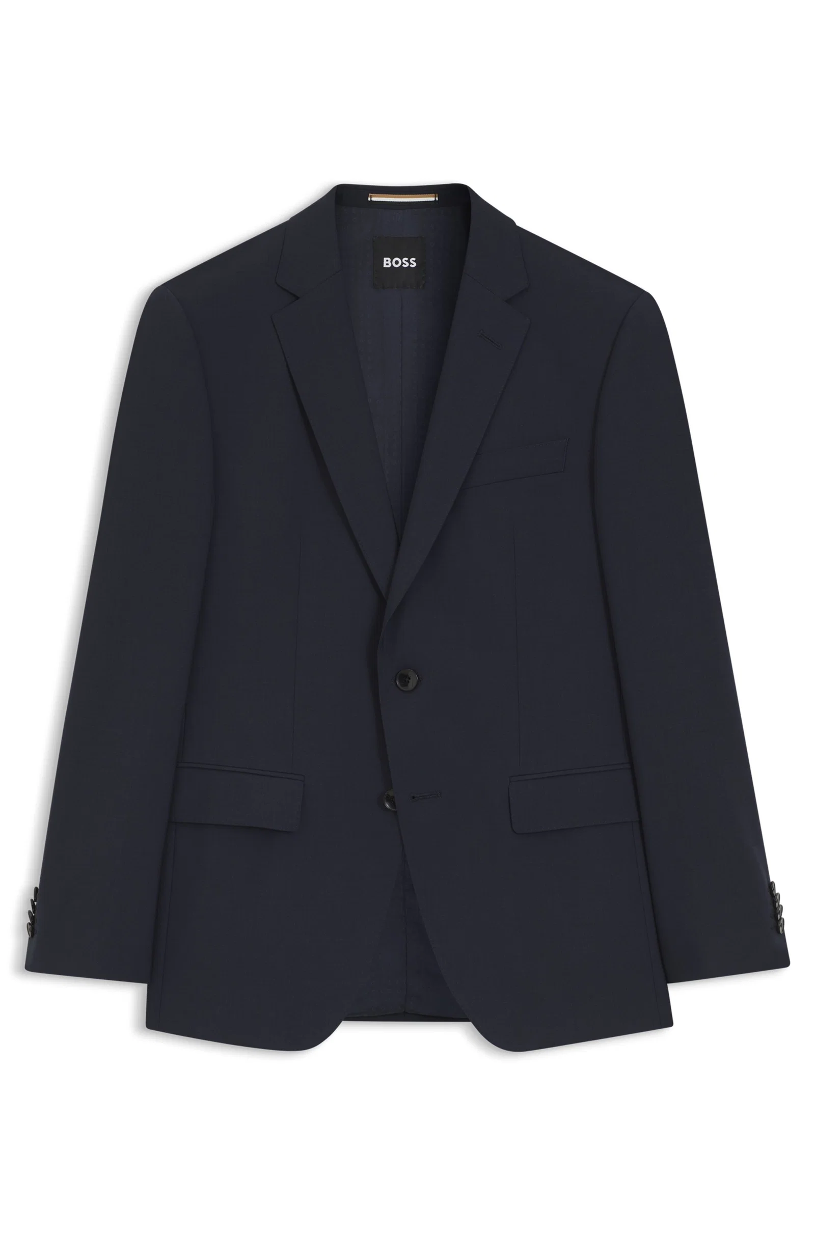Blazer Slim Fit Em Lã Virgem Stretch