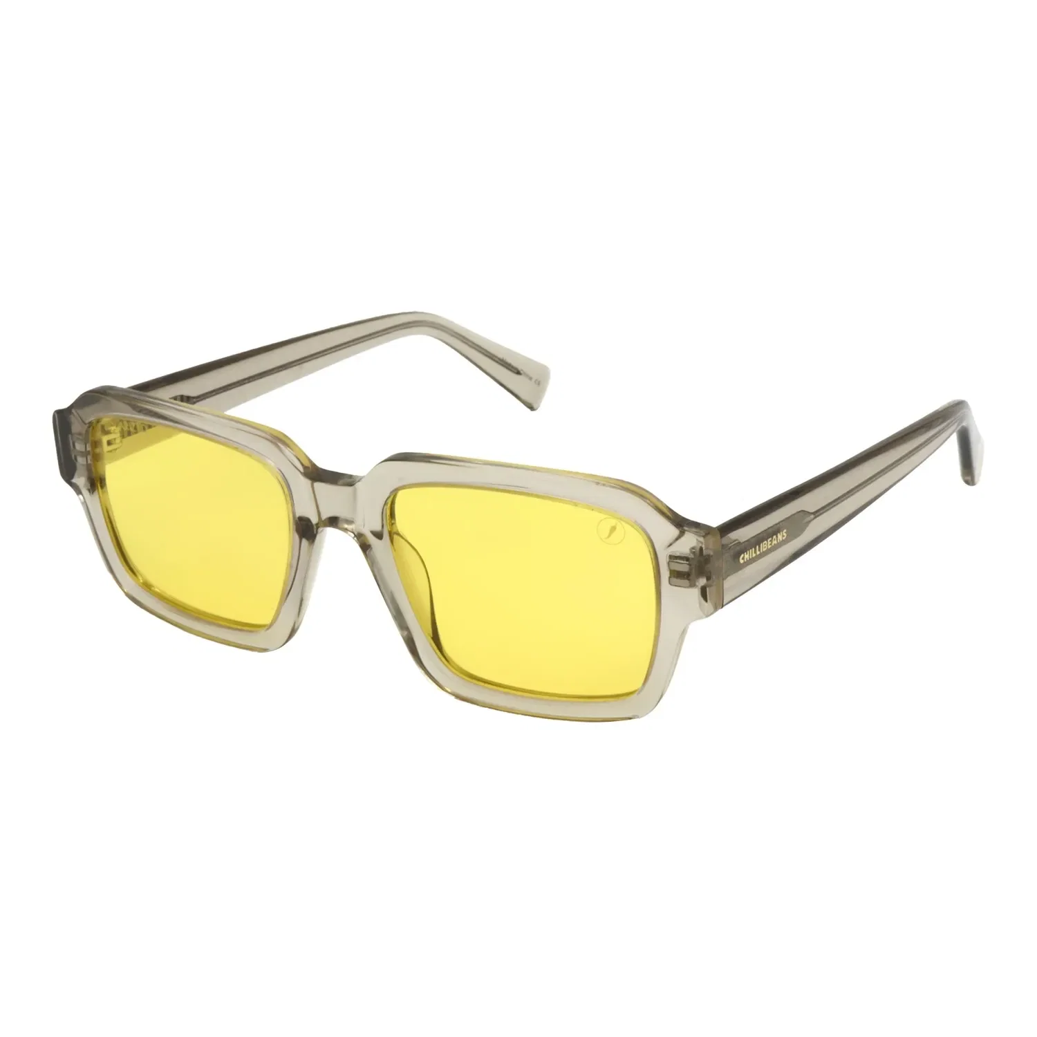Óculos de Sol Feminino Chilli Beans Trend Quadrado Polarizado Amarelo — imagem 1