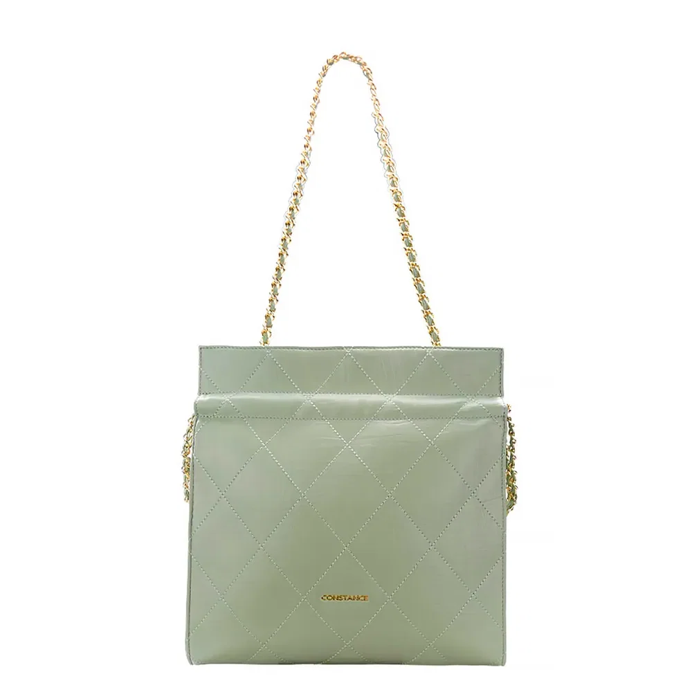 Bolsa Tiracolo Franzida Corrente Verde — imagem 1