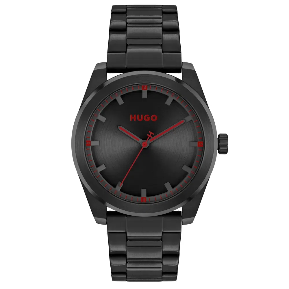 Relógio Hugo Masculino Aço Preto 1530353 — imagem 1