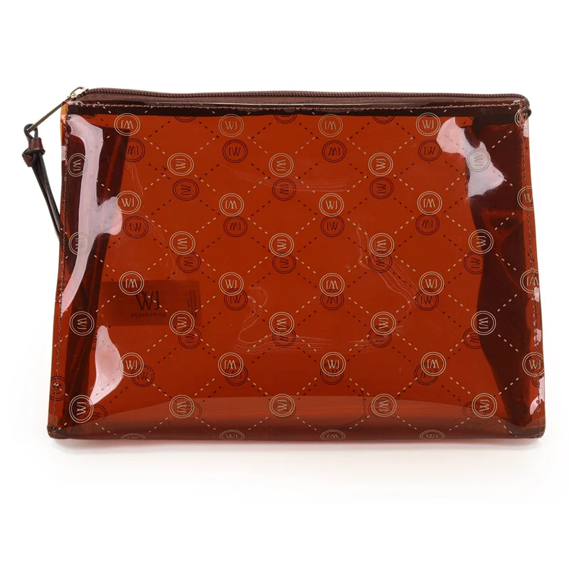 Necessaire Plastica Com Estampa Monograma Wj