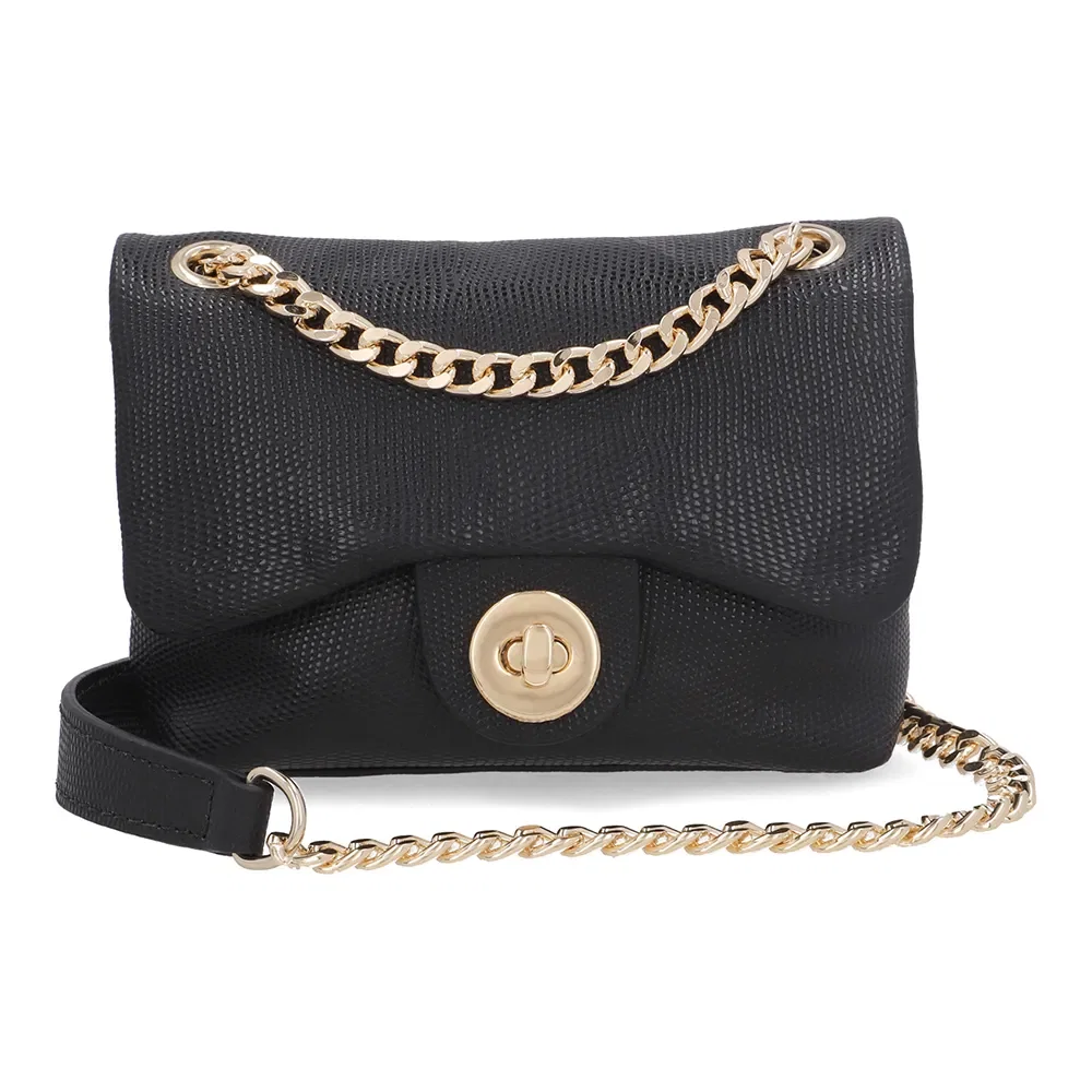 Bolsa Tiracolo Couro Preta