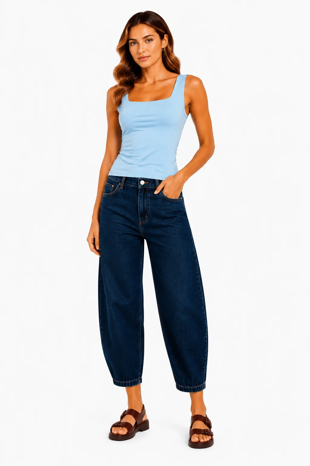 Top Poliamida Decote Costas - Cinza
