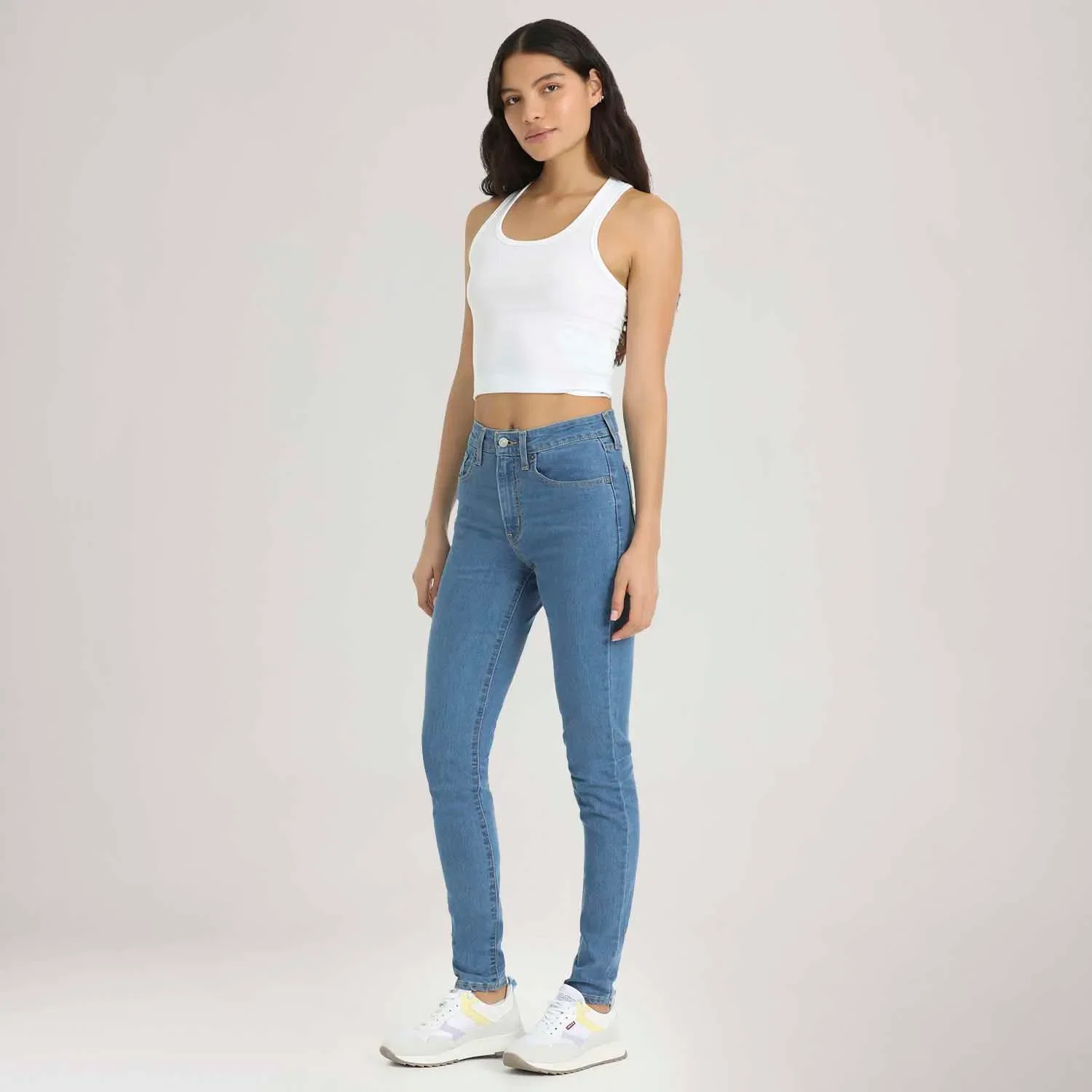 Calça Jeans Levi's® 721® High Rise Skinny Lavagem Clara — imagem 1
