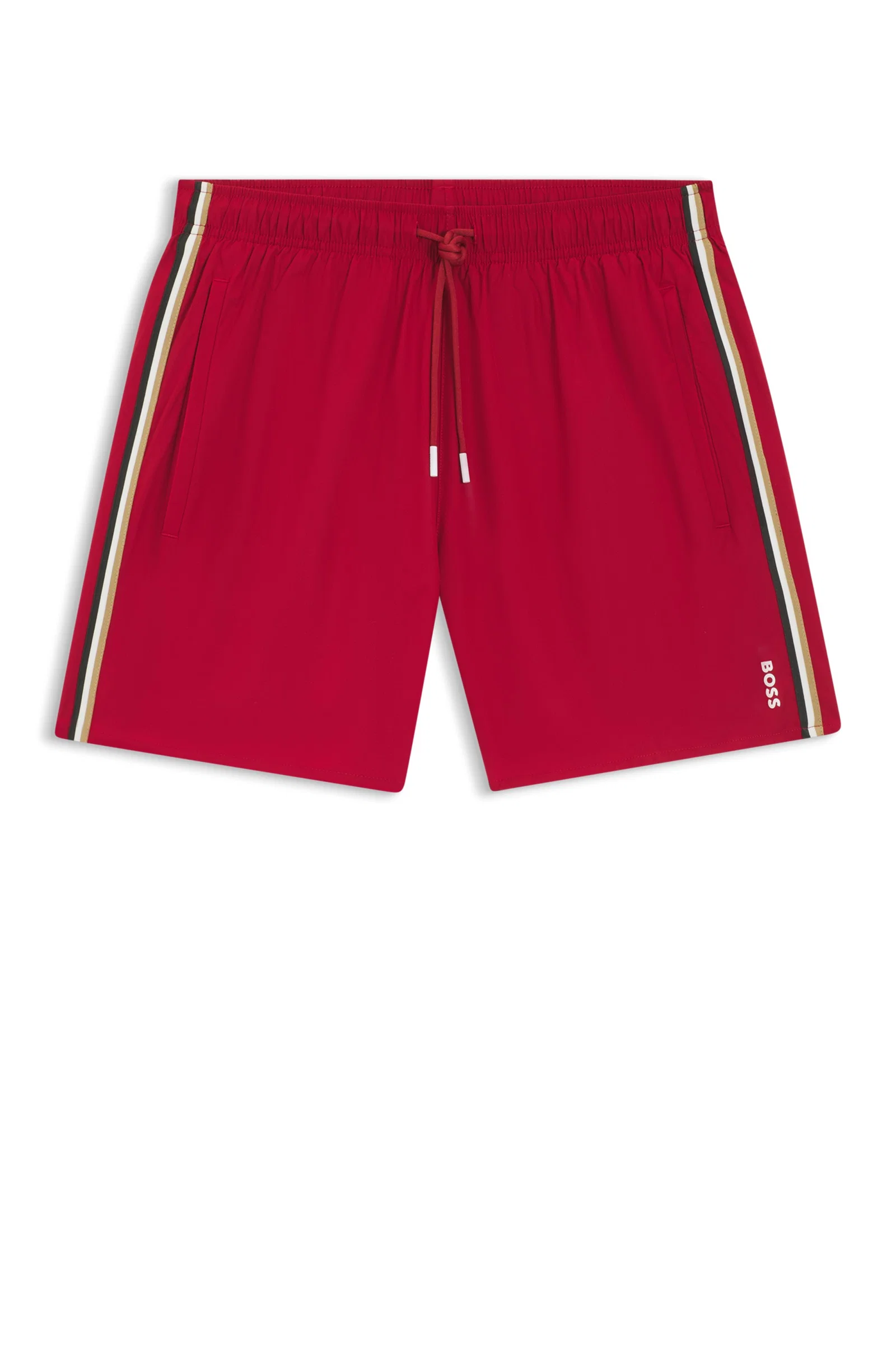 Shorts De Banho Com Risca E Logo