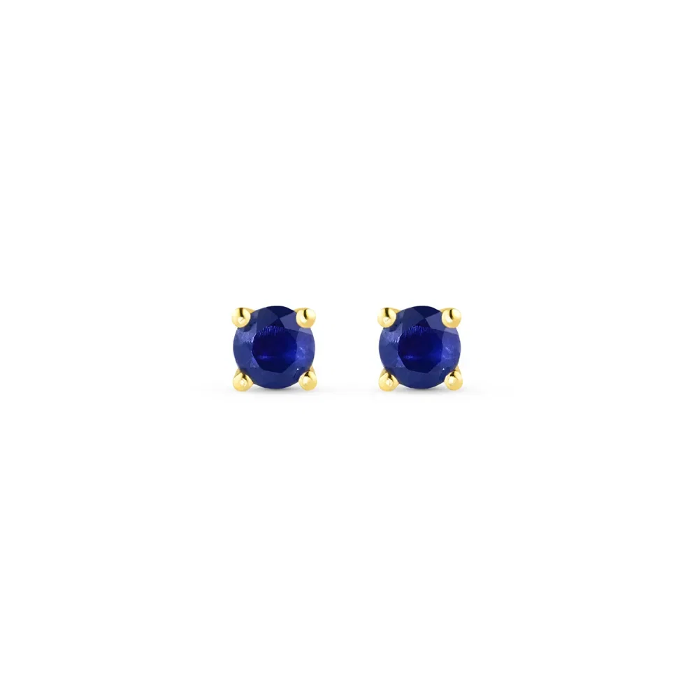 Brinco Trends em Ouro Amarelo 18k com Safira Azul — imagem 1