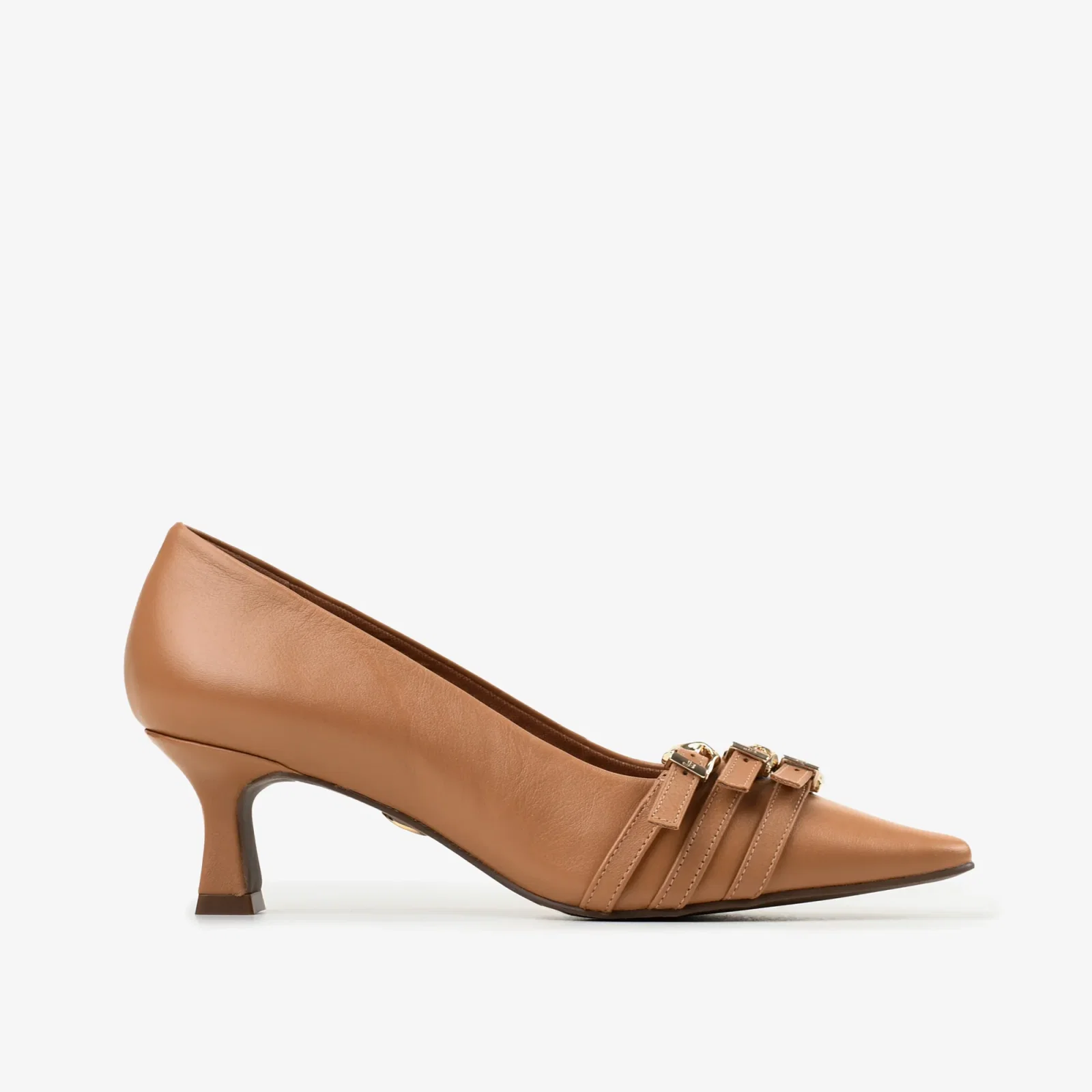 Scarpin Caramelo Trigo Couro