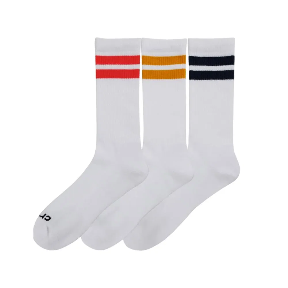 Kit Meias Listras Cano Alto Pack Com 3 Pares — imagem 1