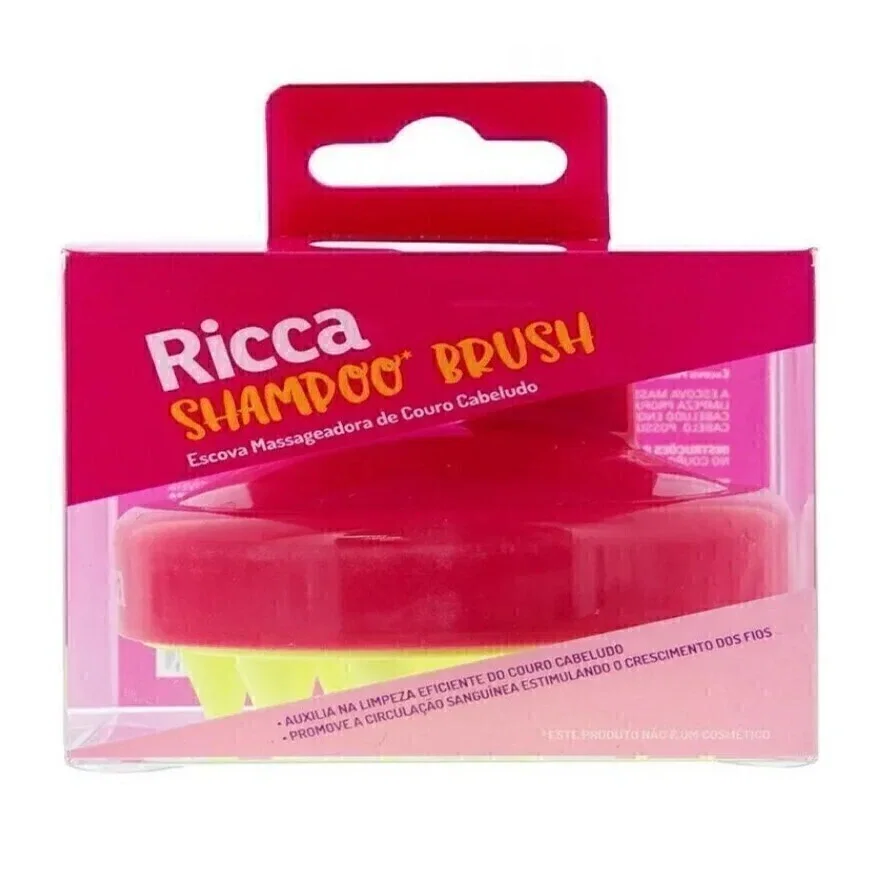 Escova Massageadora de Couro Cabeludo Ricca Shampoo Brush