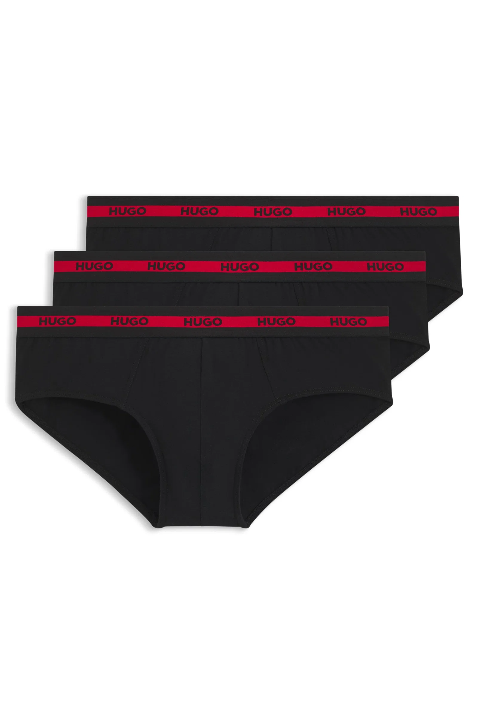 Pack De Três Cuecas De Algodão Com Logos Na Cintura — imagem 1