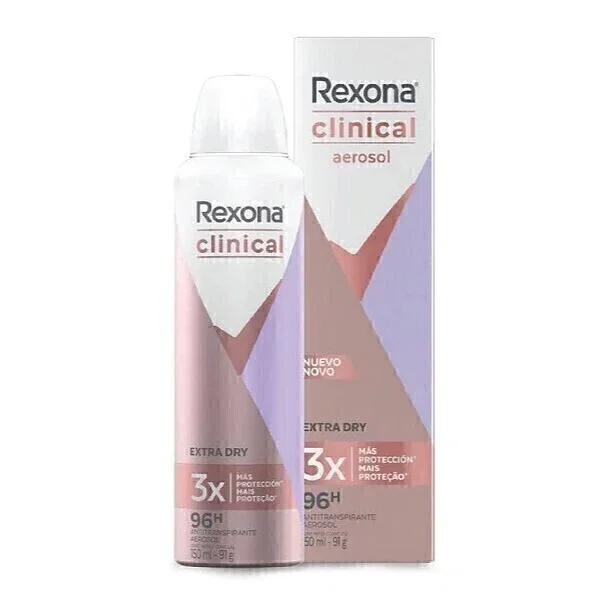 Desodorante Aerosol Rexona Clinical Extra Dry 150ml