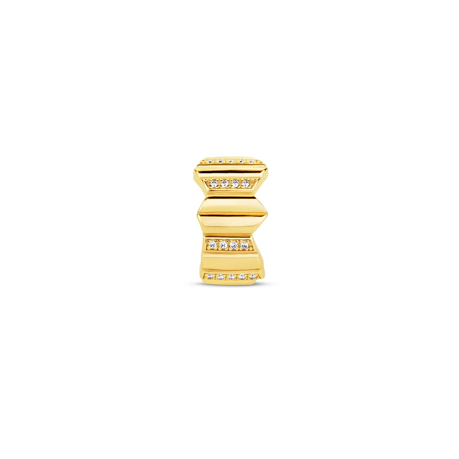 Piercing Life Dunas em Prata 925 com Banho de Ouro Amarelo 18k e Pedras Incolores — imagem 1