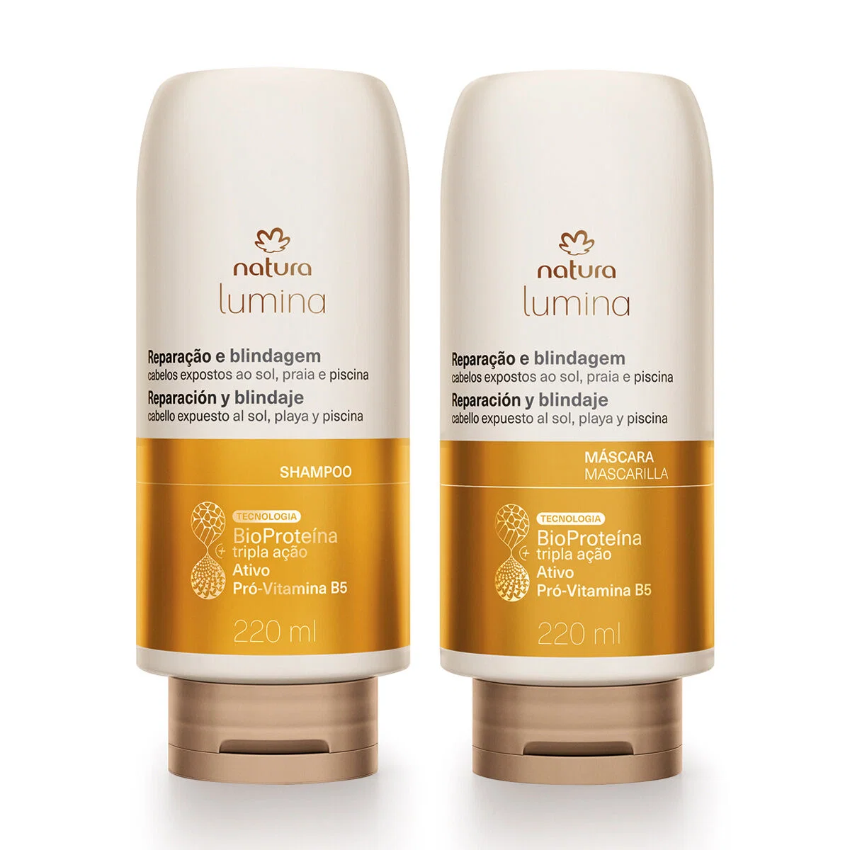Kit Shampoo e Máscara Lumina para Reparação e Blindagem — imagem 1