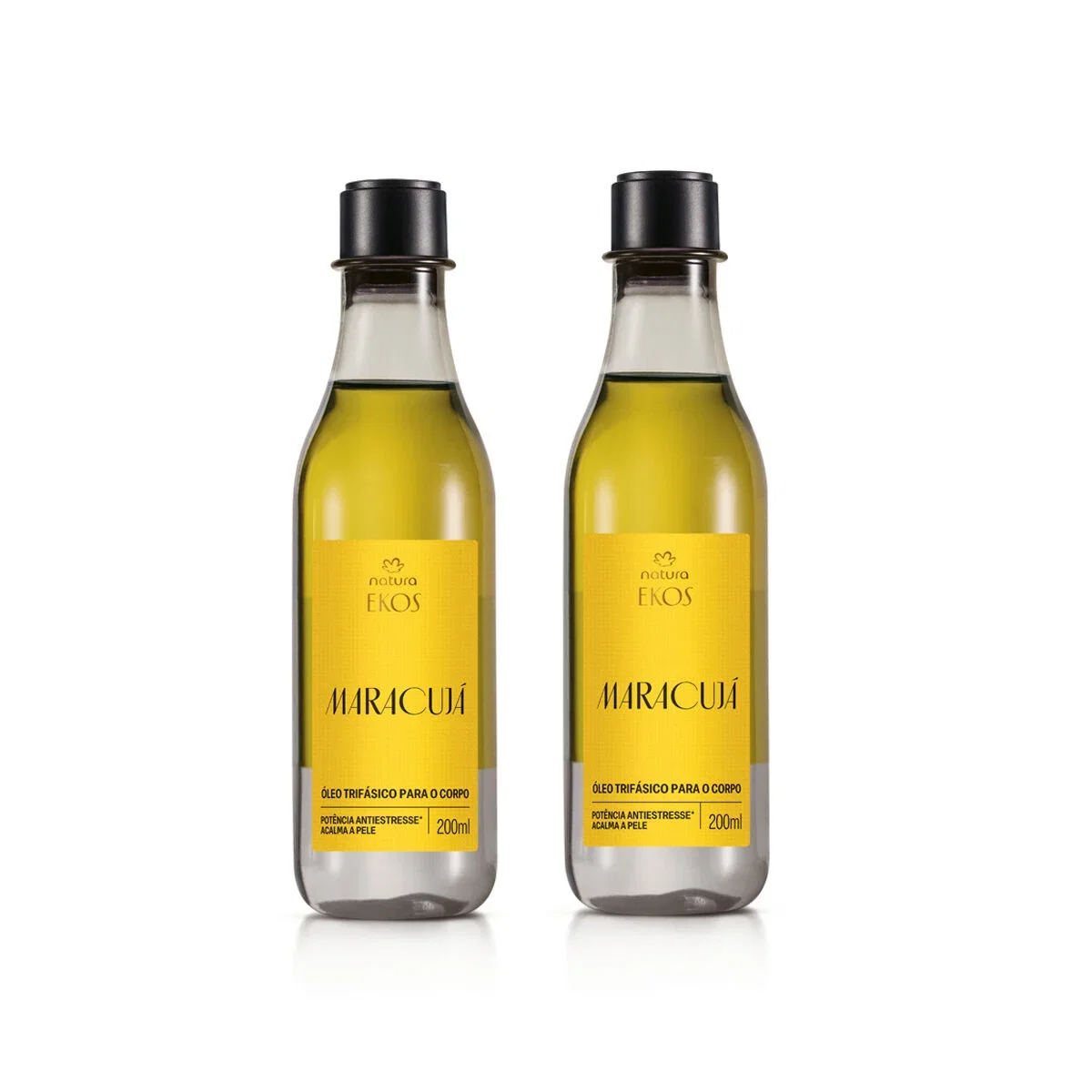 Kit Óleo Trifásico Desodorante Corporal Ekos Maracujá com 2 unidades de 200 ml