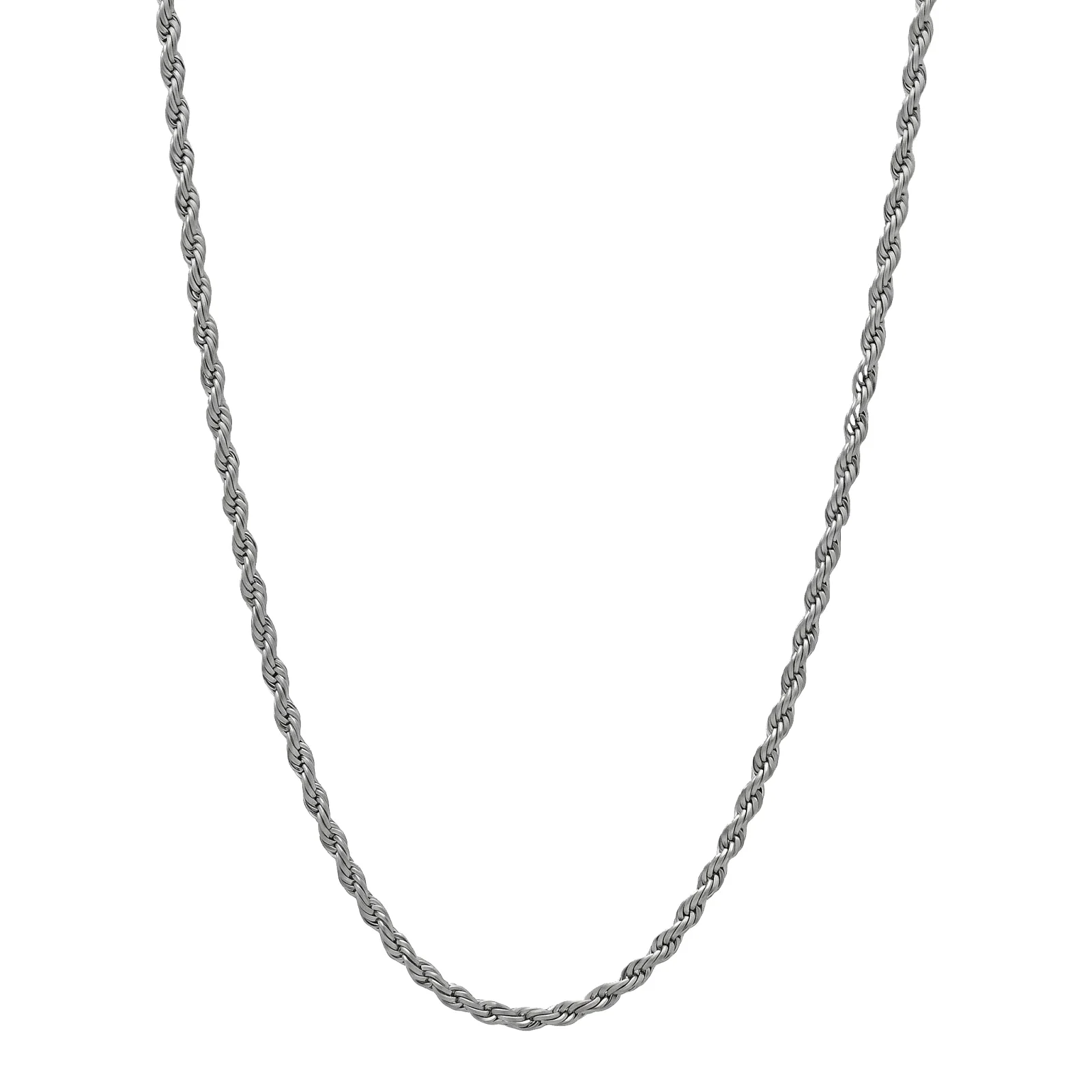 Colar Life Masculino em Aço Escovado, 60 cm