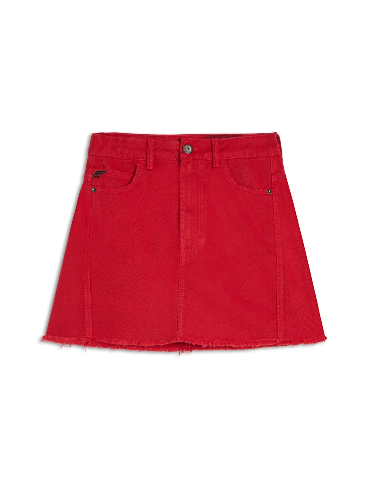 Saia White Denim Emma Vermelho Vivo — imagem 1
