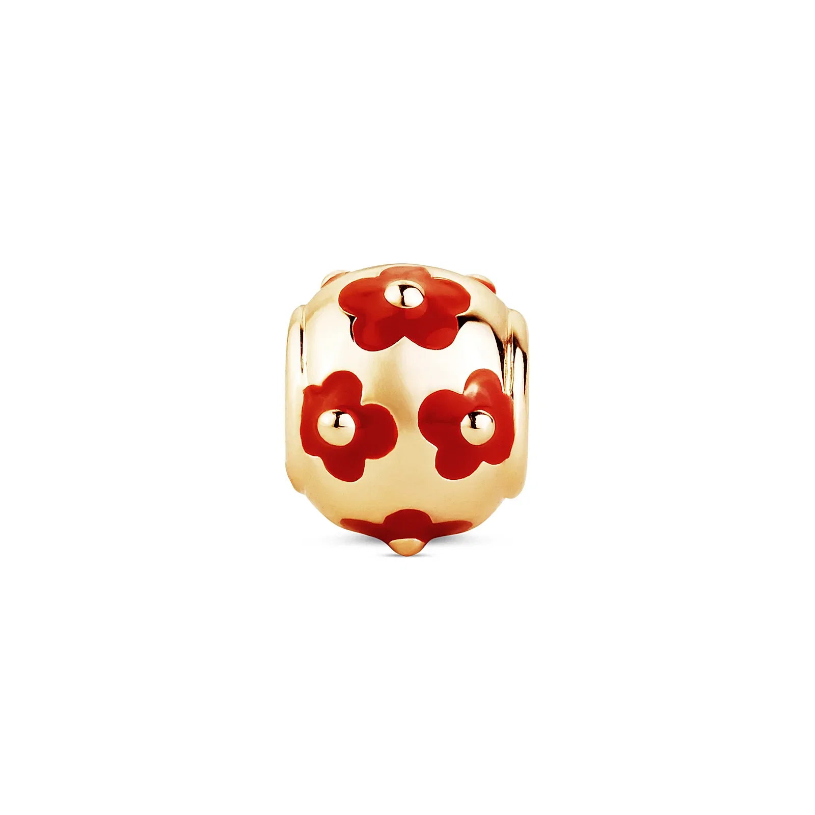 Separador Life Flores em Liga Rosé com Banho de Ouro Rosé 18k e Esmalte