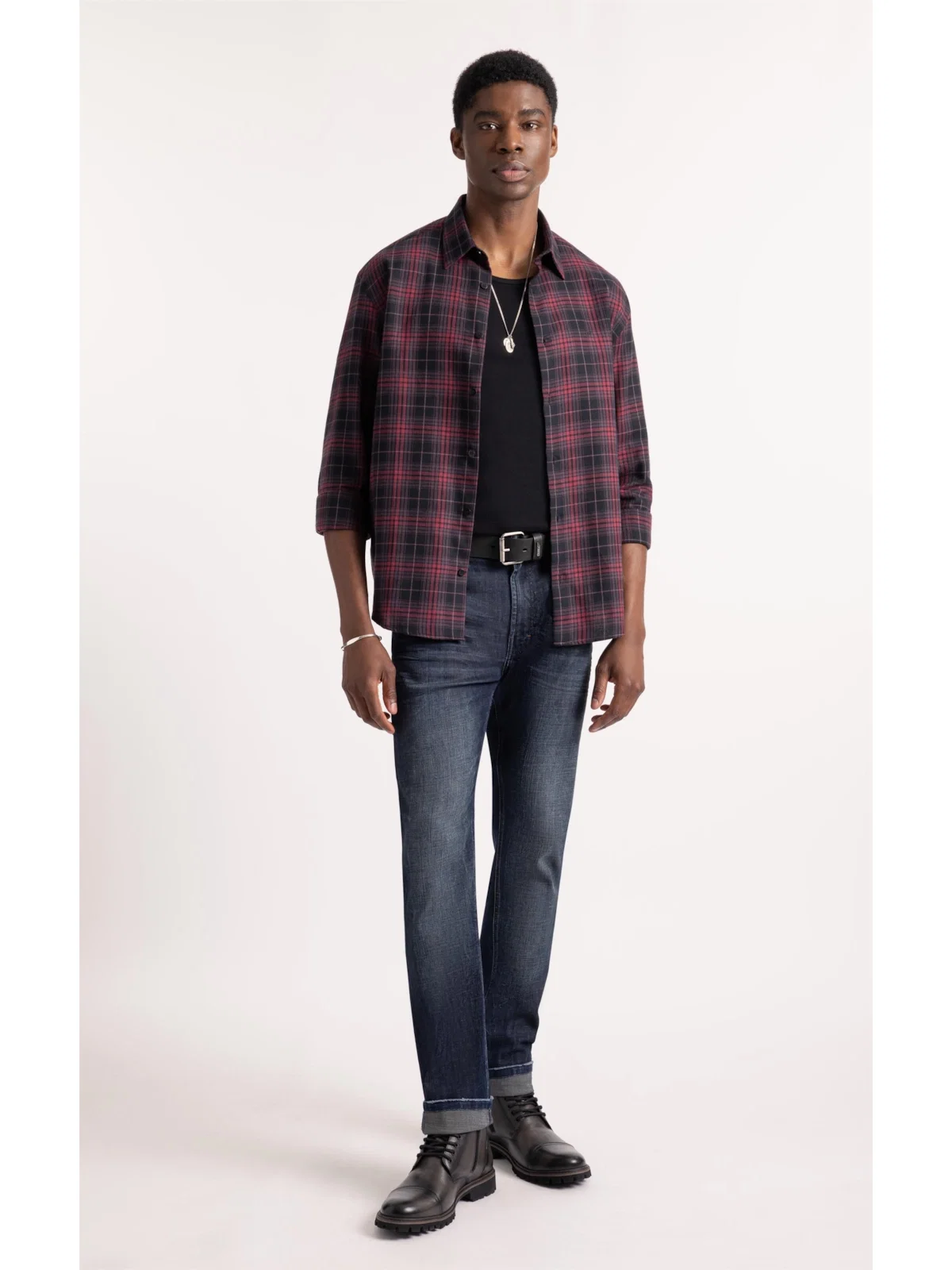 Calça Indigo Elastic Slim Filigrana Lav. Escuro — imagem 1