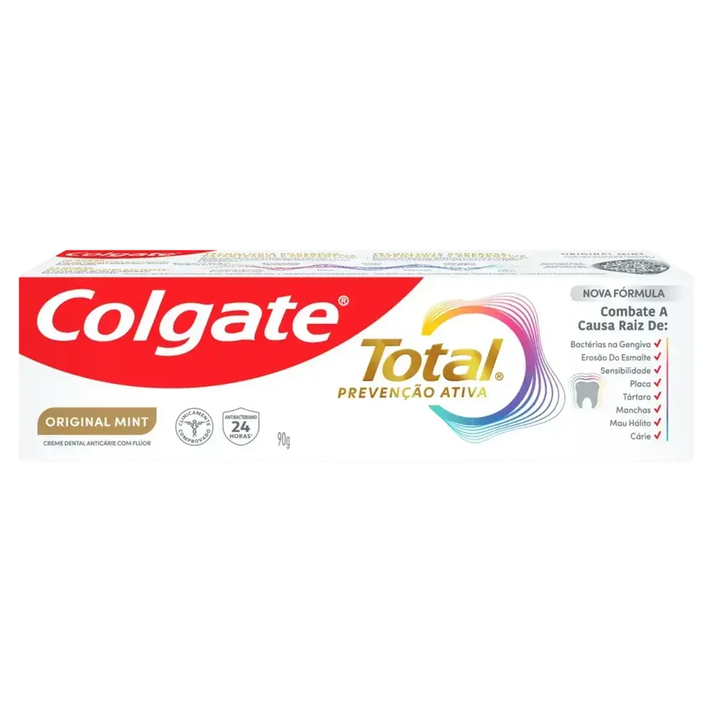 Creme Dental Colgate Total Prevenção Ativa Original Mint 90g