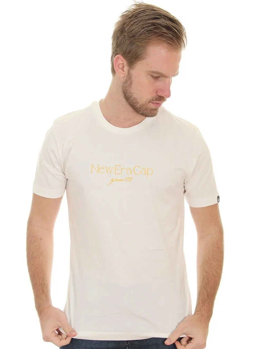 Camiseta New Era Masculina Regular Classic Cap Off-White