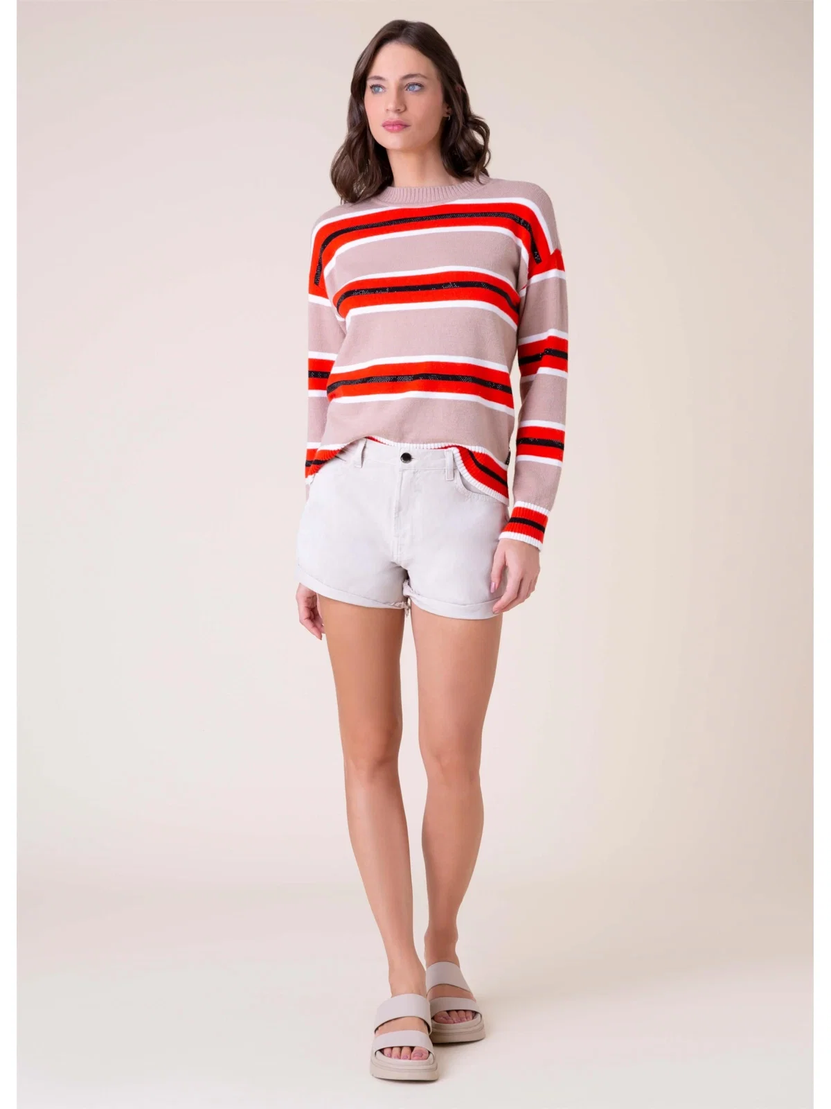 Bermuda Anitta White Denim Bege