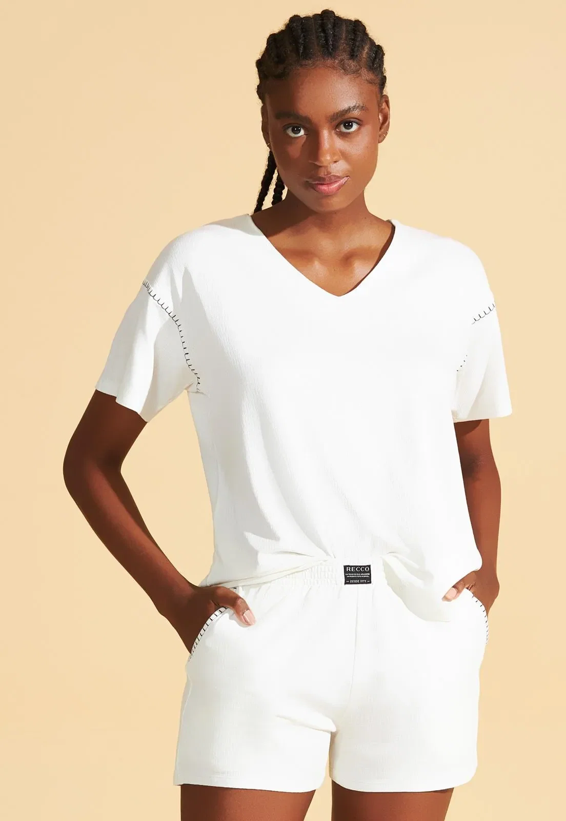 Pijama Recco de Viscose Jacquard