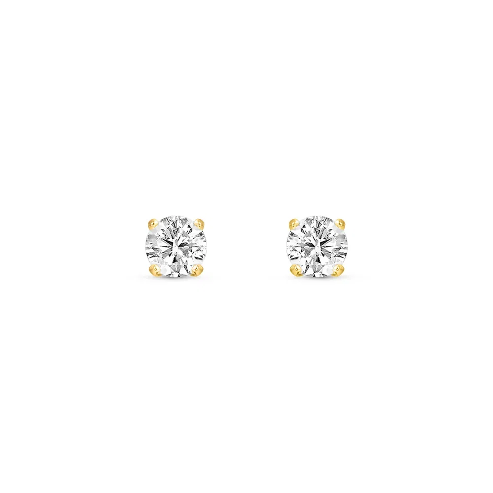 Brinco Solitário Classic em Ouro Amarelo 18k com 0,60ct de Diamante — imagem 1