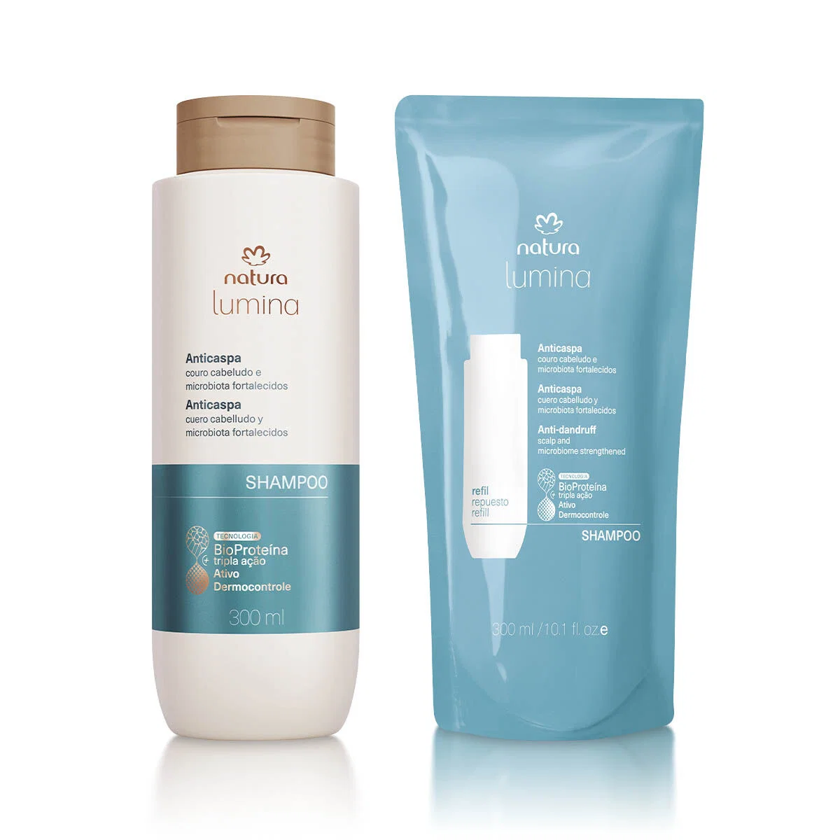 Kit Shampoo com Refil Lumina Anticaspa