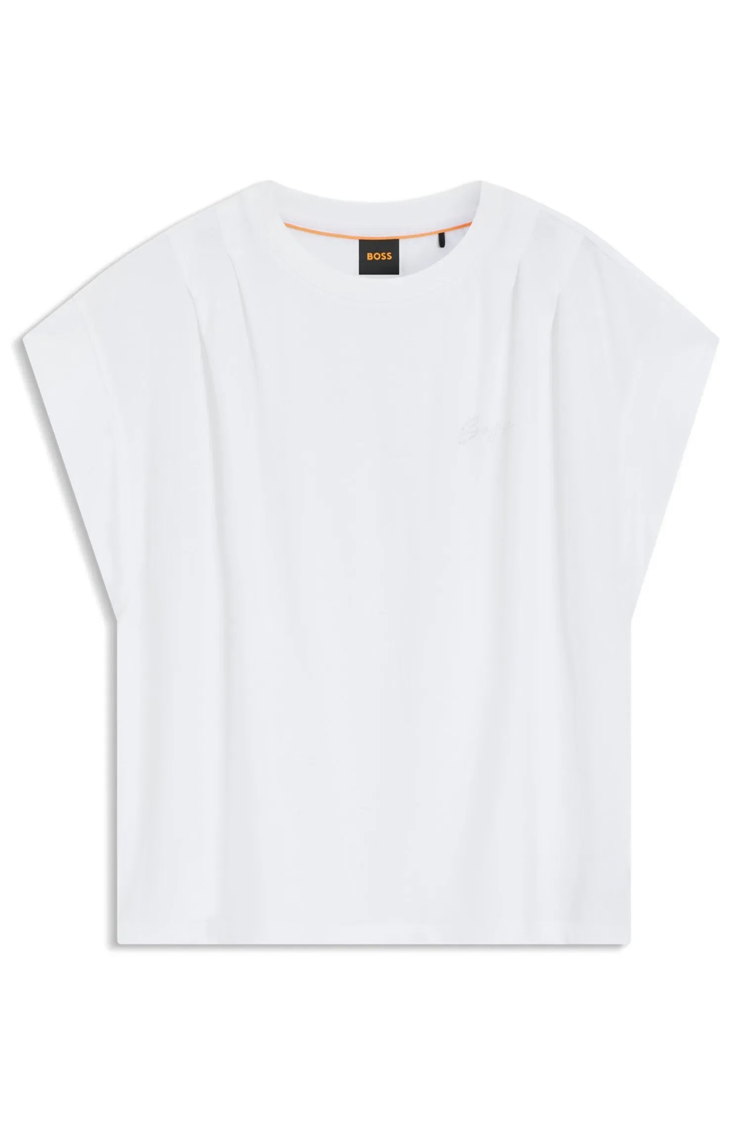 Camiseta De Ajuste Descontraído Em Algodão Com Logo Manuscrito