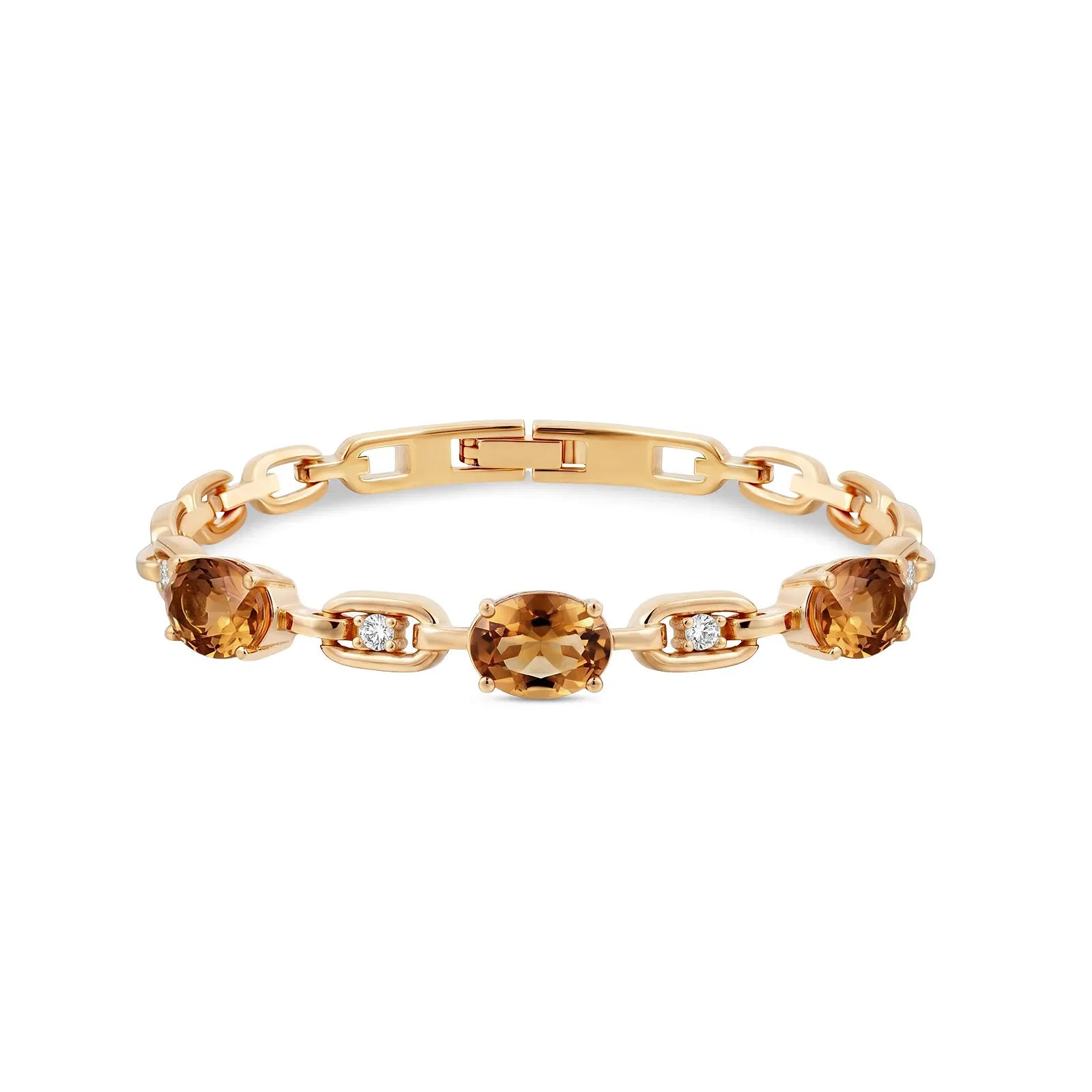 Pulseira Life Astra em Prata 925 com Banho de Ouro Amarelo 18K e Zircônia Incolor e Zircônia Marrom — imagem 1