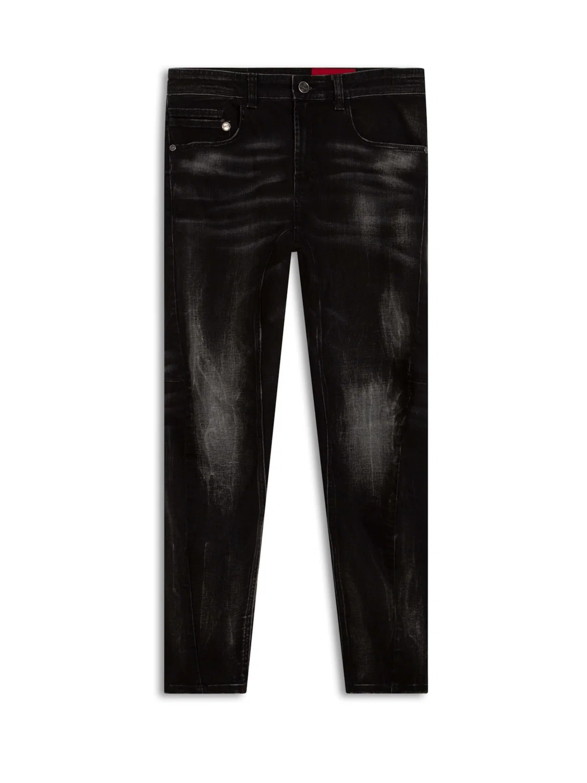 Calça Jeans Intense Black Motorcycle 1647-Lav.Black C/ Vincos — imagem 1