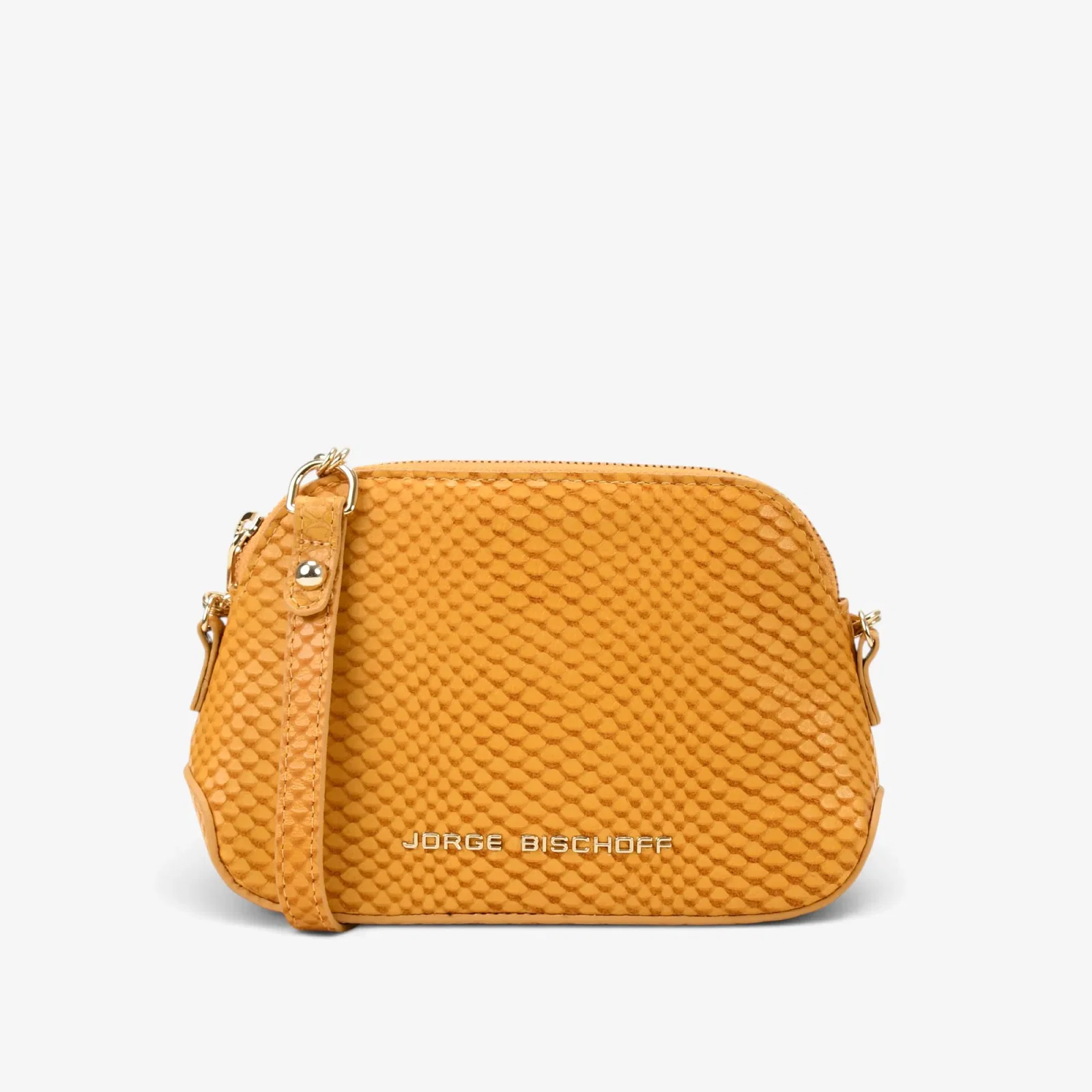Bolsa Transversal Amarelo Polen Couro Snake — imagem 1