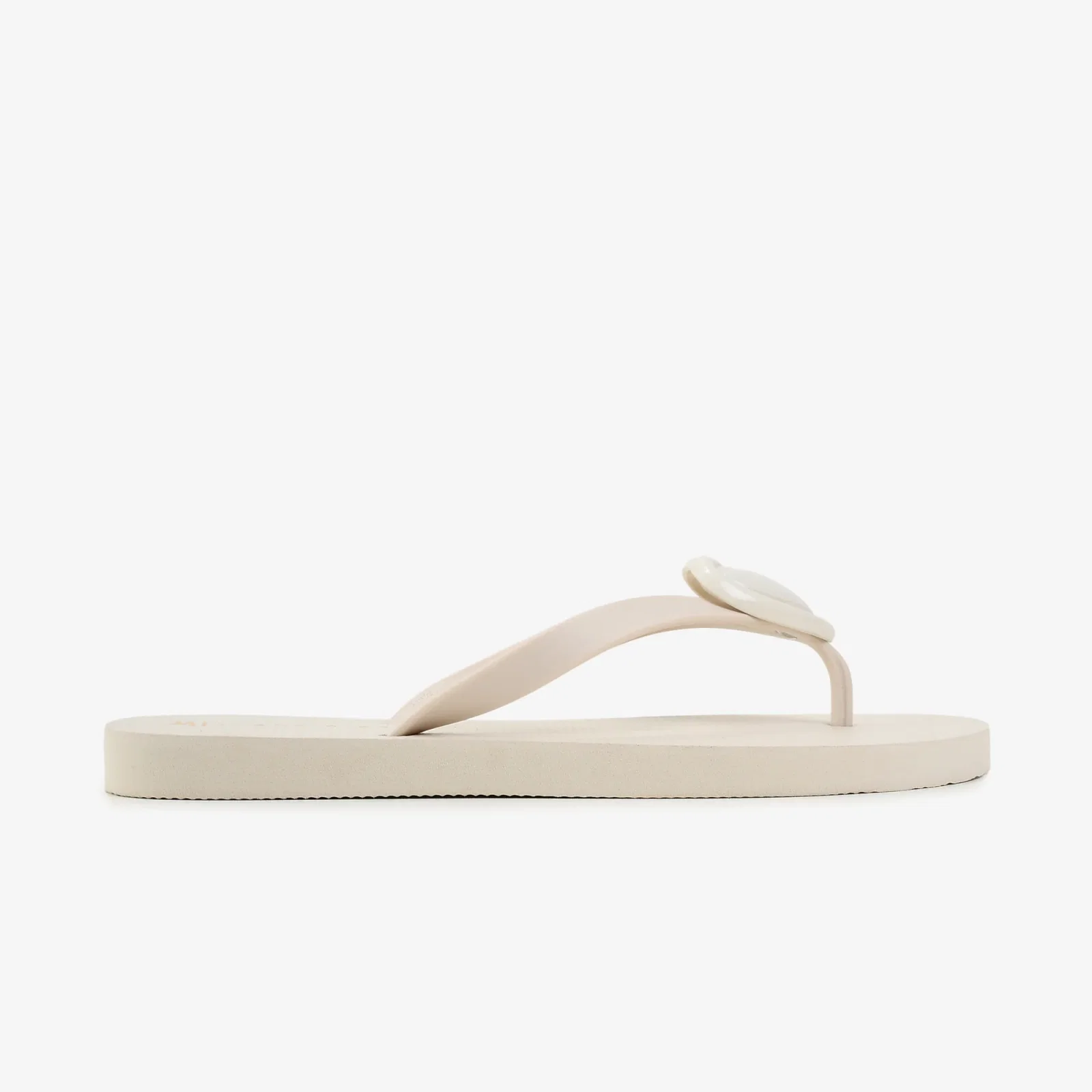 Chinelo Flat Off White Cordilheira Coração — imagem 1