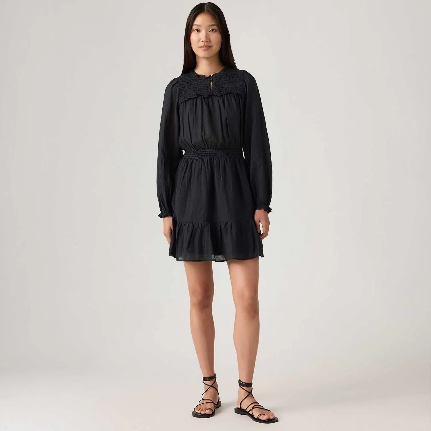 Vestido Levi's® Liora Mini Preto Manga Longa — imagem 1