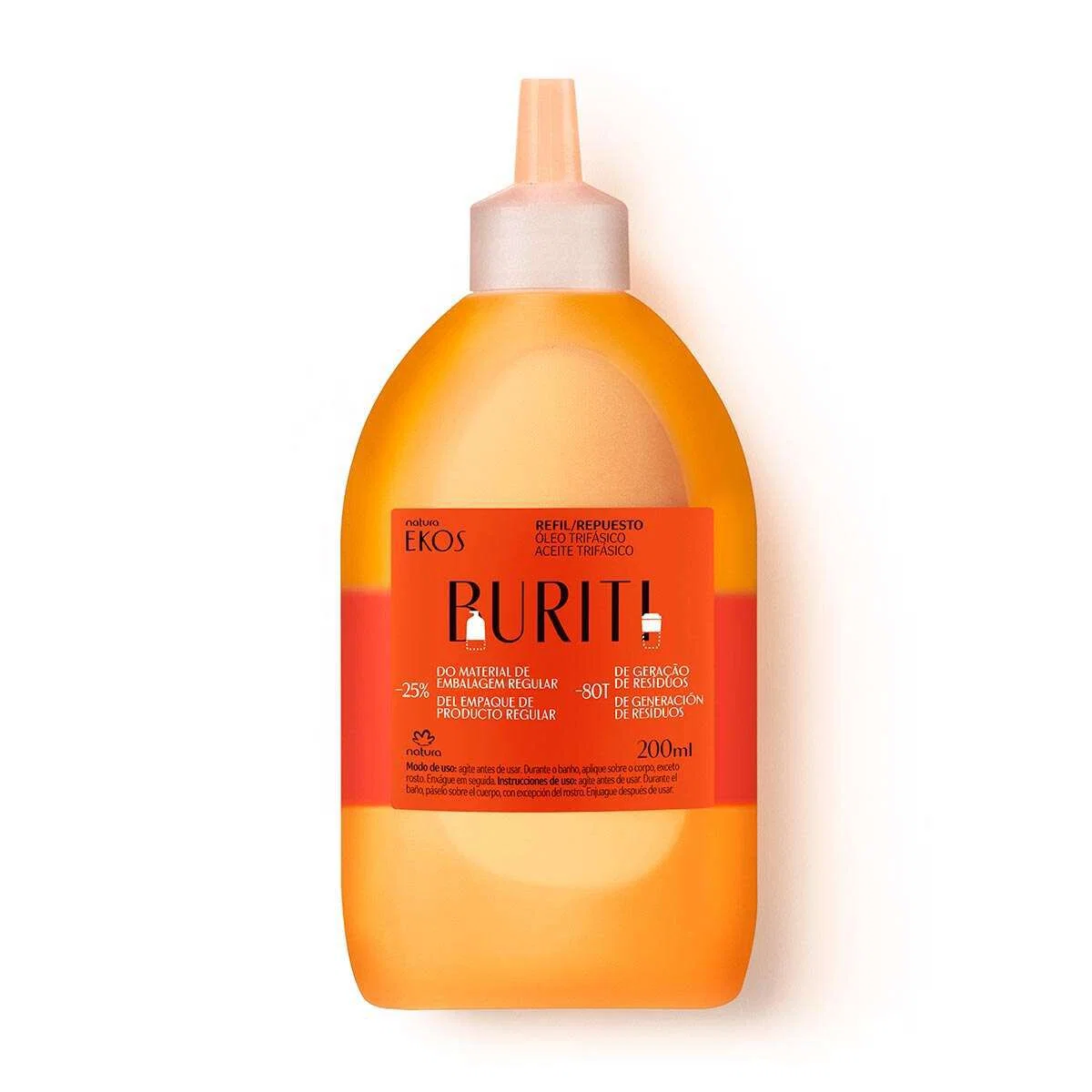 Refil Óleo Trifásico Desodorante Corporal Ekos Buriti 200 ml