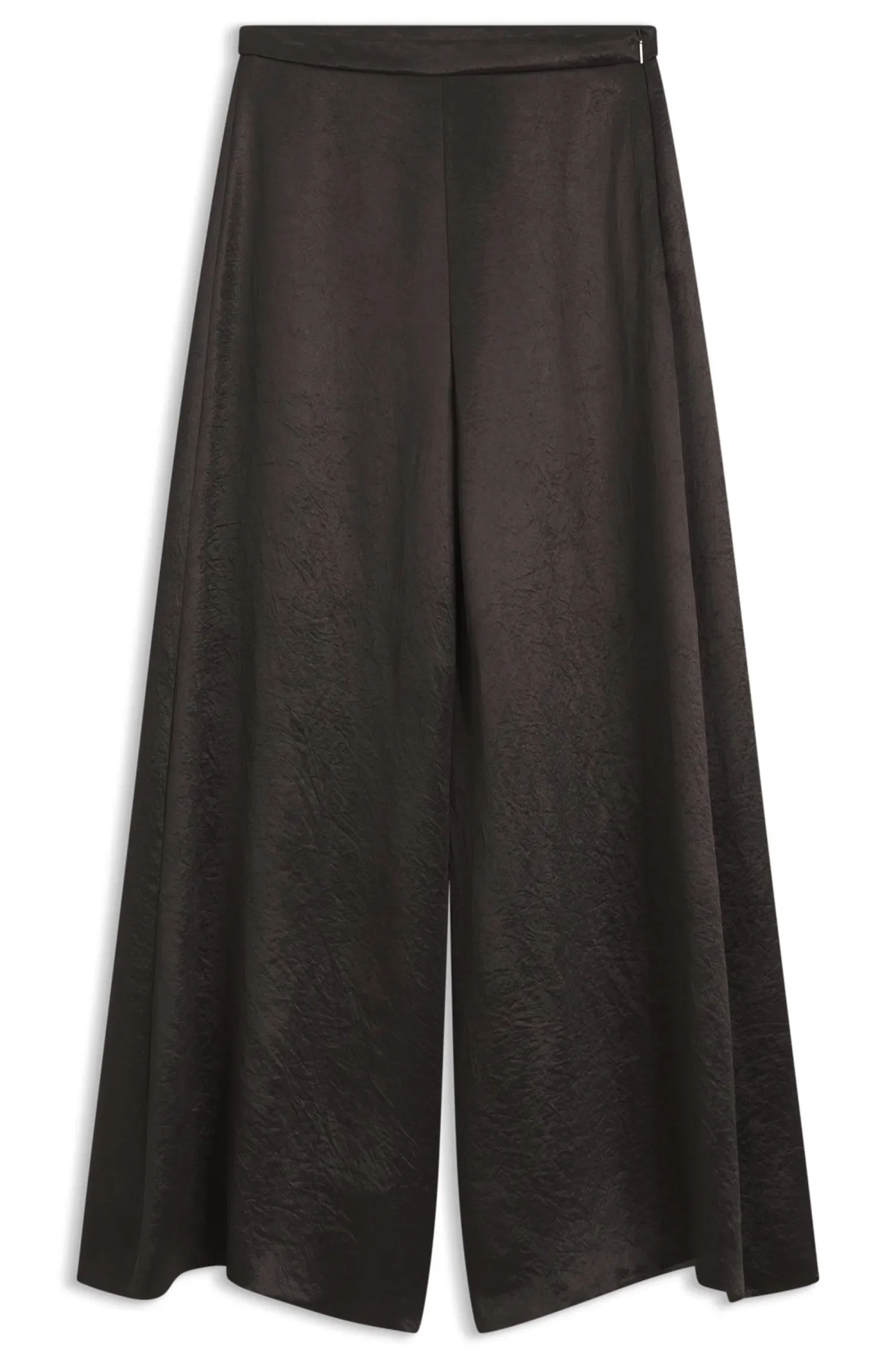 Calça Relaxed Fit Em Sarja Brilhante