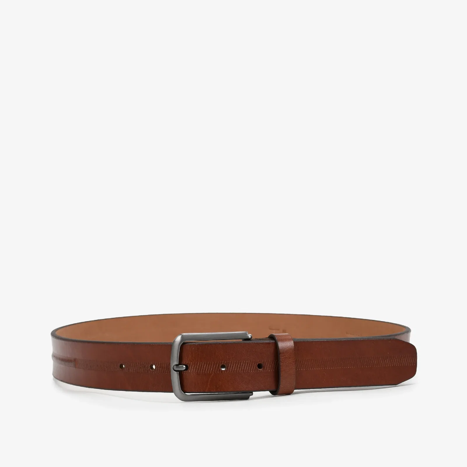 Cinto Masculino Bronze Couro Fivela