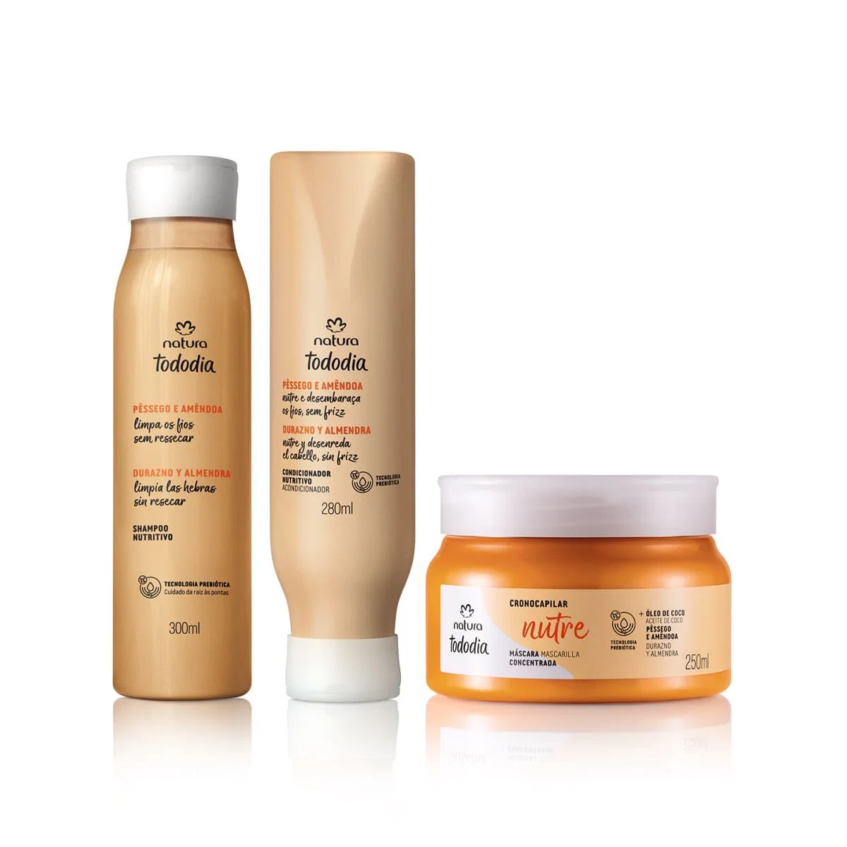 Kit Tododia Pêssego e Amêndoa (3 produtos) — imagem 1