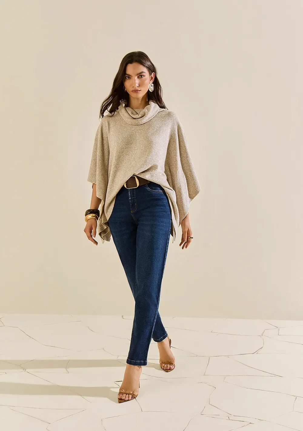 Calça Morena Rosa Mom Alta Azul