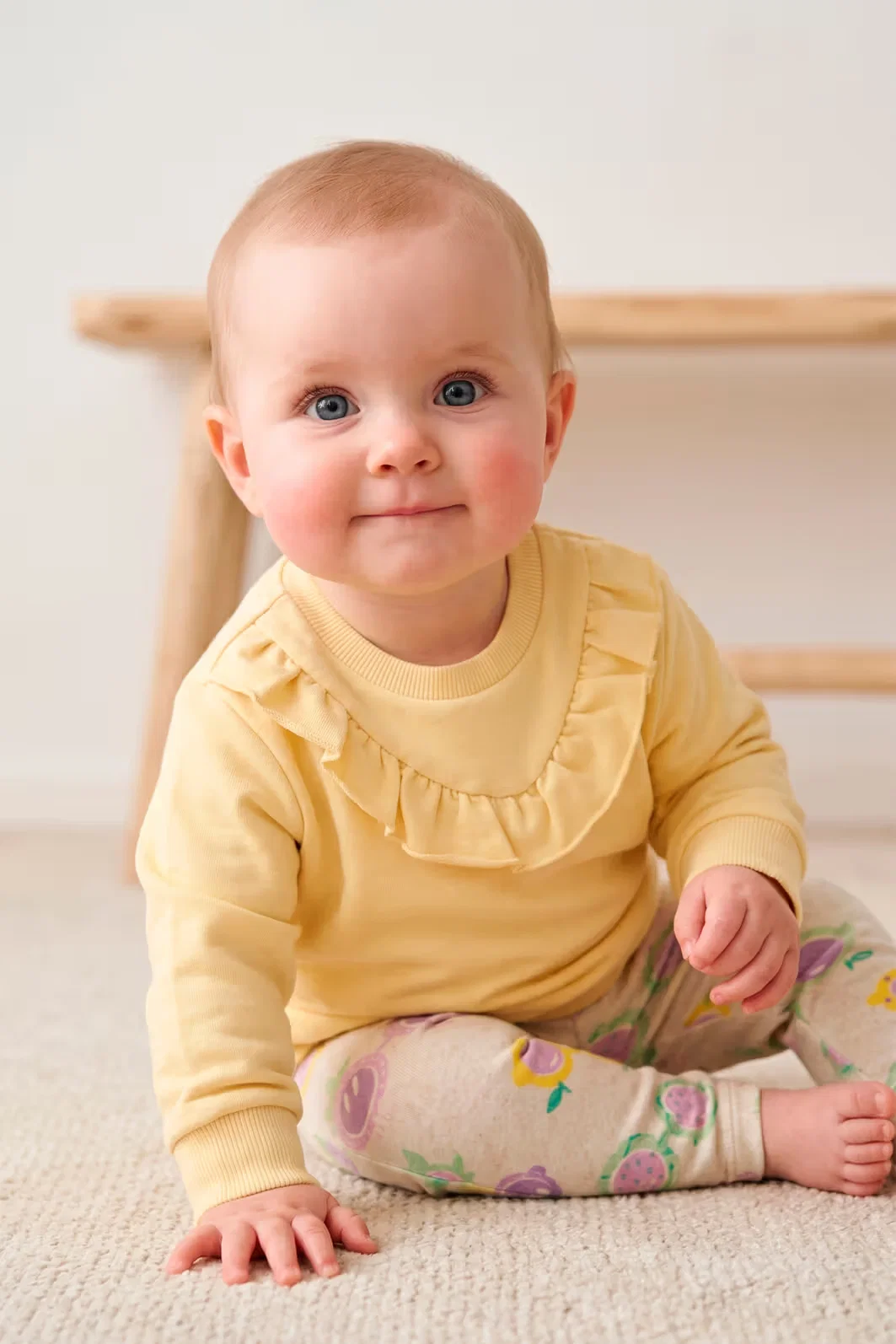 Conjunto blusão em moletom e legging em molecotton linho frutas