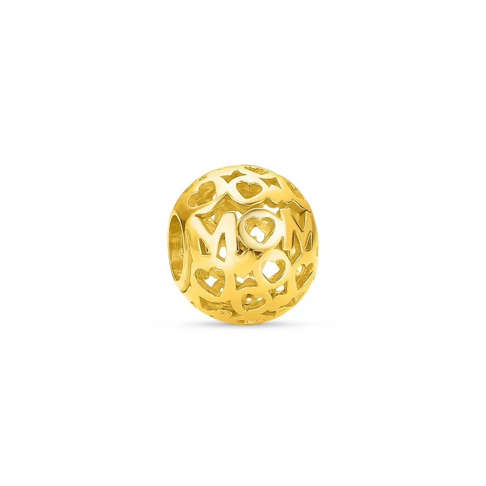 Separador Life Mom em Prata 925 com Banho de Ouro Amarelo 18k