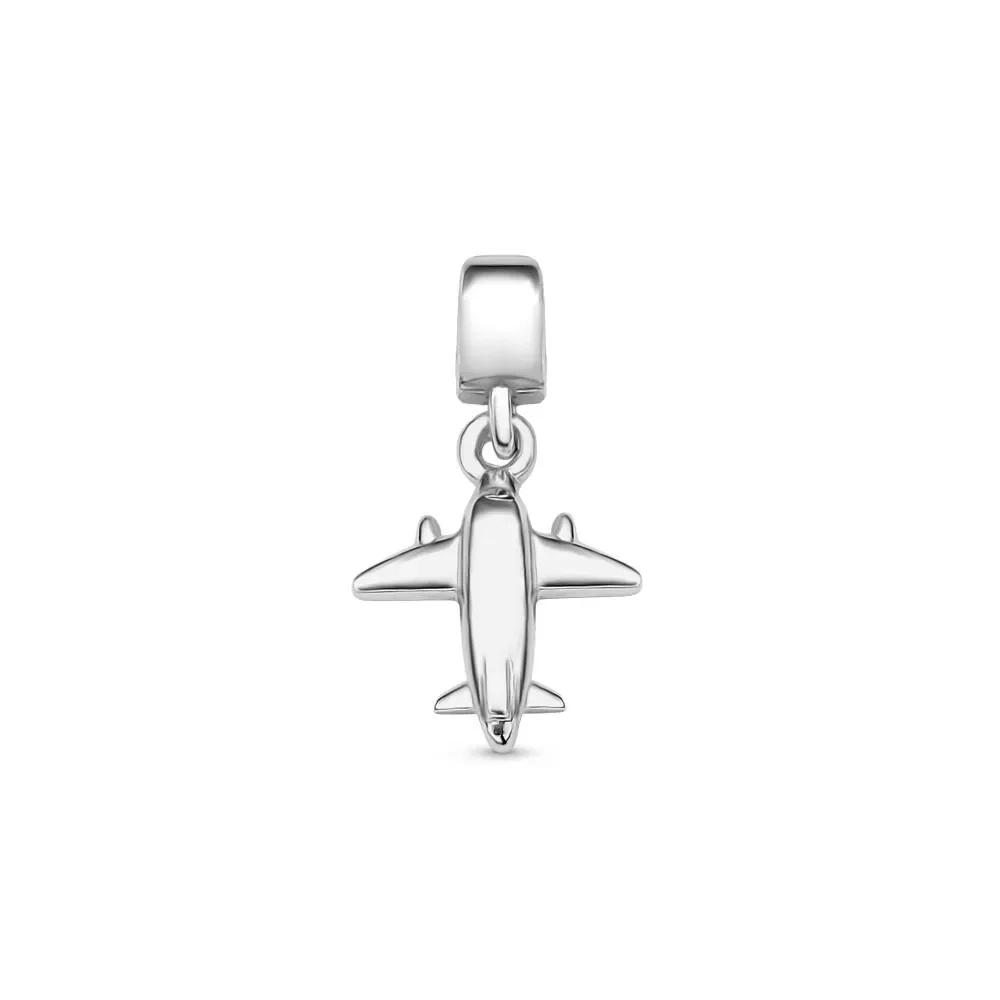Pingente Life Viagem Avião em Prata 925 — imagem 1