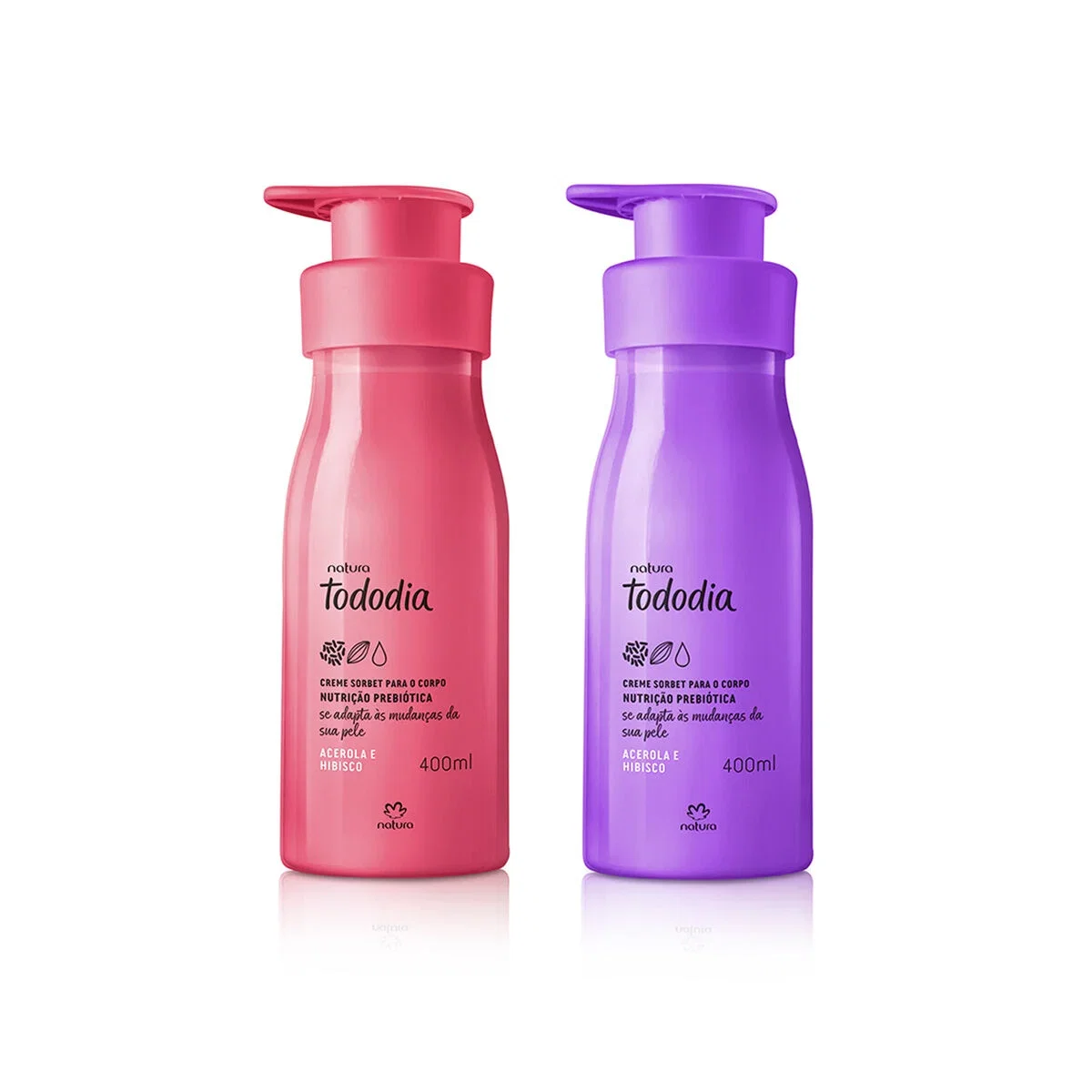 Kit Desodorante Corporal Tododia Acerola e Hibisco + Amora e Flor de Pêssego 2 produtos de 400 ml