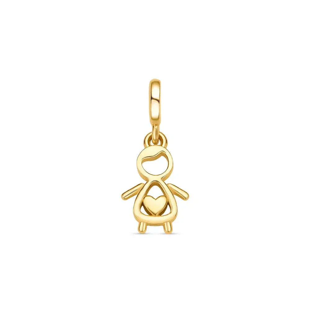 Pingente Life Menino em Prata 925 com Banho de Ouro Amarelo 18k — imagem 1